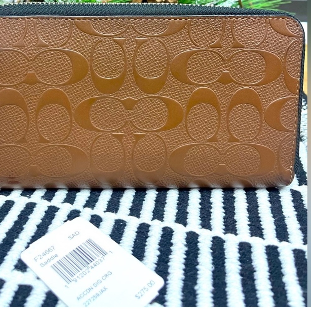 Coach Brown Embossed Wallet